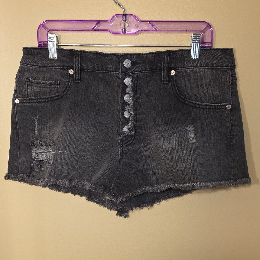Wild Fable Charcoal Distressed Jean Shorts